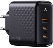 СЗУ VOLTME Revo 100CCA V1 USB-C+USB-С+USB-A, GaN, 100W, PD3.0, QC4.0+, черный V1102V1