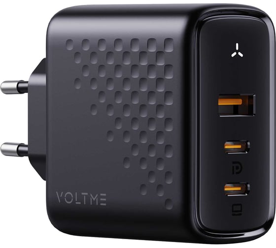 СЗУ VOLTME Revo 100CCA V1 USB-C+USB-С+USB-A, GaN, 100W, PD3.0, QC4.0+, черный V1102V1