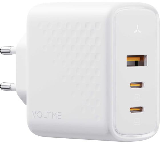 СЗУ VOLTME Revo 100CCA V1 USB-C+USB-С+USB-A, GaN, 100W, PD3.0, QC4.0+, белый V1103V1 1