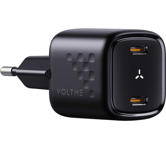 СЗУ VOLTME Revo 30CC Duo USB-C+USB-С, GaN, 30W, PD3.0, QC4.0+, черный V1096