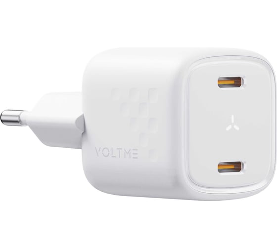 СЗУ VOLTME Revo 30CC Duo USB-C+USB-С, GaN, 30W, PD3.0, QC4.0+, белый V1097