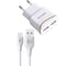 Сетевое зарядное устройство Exployd 2 USB кабель MicroUSB белый EX-Z-985 1