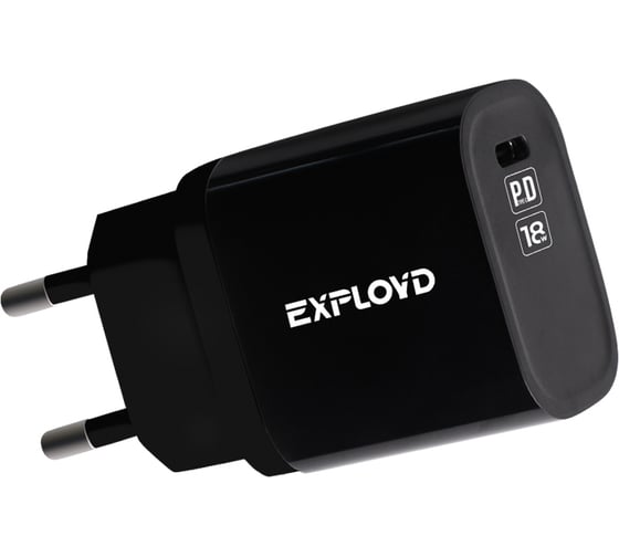 Сетевое зарядное устройство Exployd PD Type-C 18W черный EX-Z-1125 1