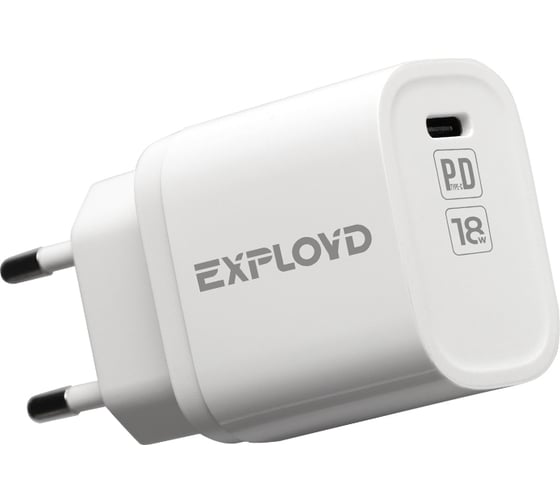 Сетевое зарядное устройство Exployd PD Type-C 18W белый EX-Z-1126 1