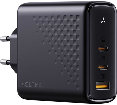 СЗУ VOLTME Revo 140CCA USB-C+USB-С+USB-A, GaN, 140W, PD3.1, QC5, черный V2027