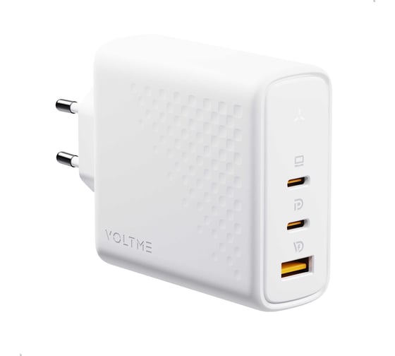 СЗУ VOLTME Revo 140CCA USB-C+USB-С+USB-A, GaN, 140W, PD3.1, QC5, белый V1153 1
