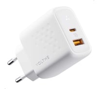 СЗУ VOLTME Revo 45CA Duo USB-C+USB-A, GaN, 45W, PD3.0, QC4.0+, белый V2114