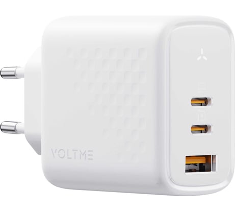СЗУ VOLTME Revo 67CCA USB-C+USB-С+USB-A, GaN, 67W, PD3.0, QC4.0+, белый V1101V1