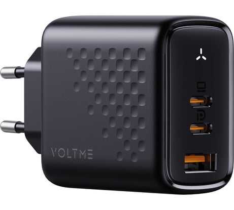 СЗУ VOLTME Revo 67CCA USB-C+USB-С+USB-A, GaN, 67W, PD3.0, QC4.0+, черный V2023V1