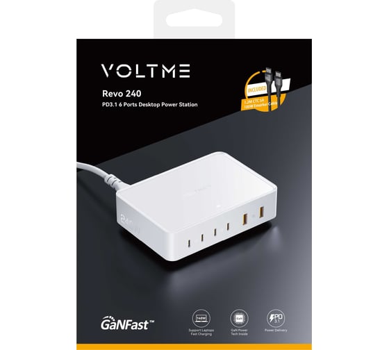 СЗУ VOLTME Revo 240W PD3.1 Desktop Charger 4C2A EU Белый V2251