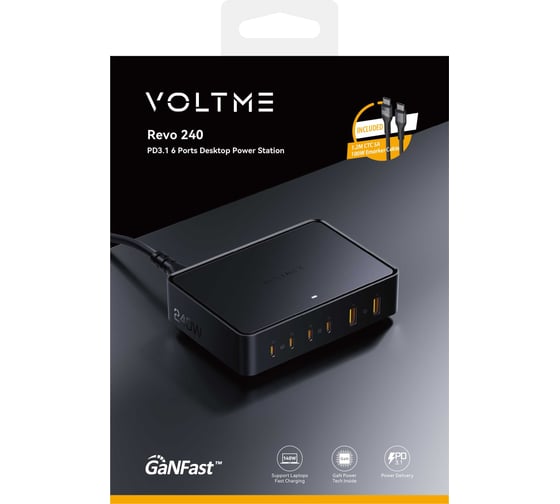 СЗУ VOLTME Revo 240W PD3.1 Desktop Charger 4C2A EU Черный V2250