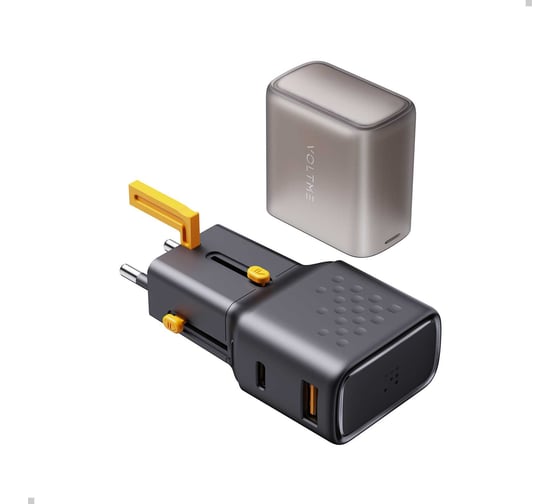 СЗУ VOLTME VITO 35CA EzTravel Universal Travel Plug, USB-C+USB-A, GaN, 35W, Черный F4025