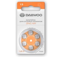 Батарейка воздушно-цинковый элемент питания для слуховых аппаратов DAEWOO ZA13 / PR48 BL-6 5060371