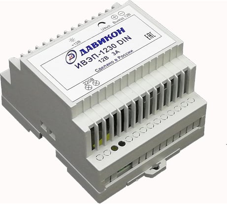 Блок питания ДАВИКОН AC/DC - стабилизированный; ; ИВЭП-1230DIN