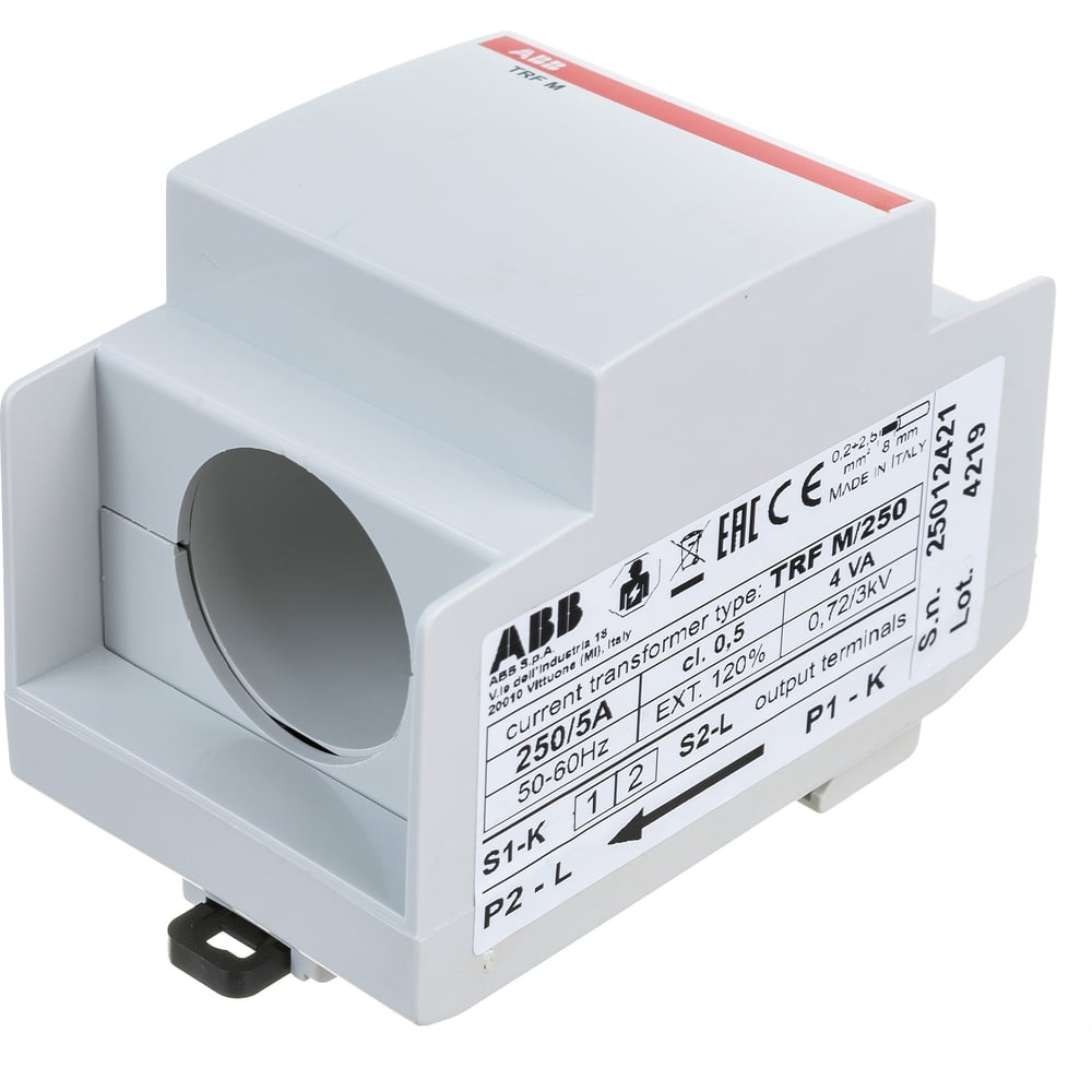 Трансформатор тока ABB модульный TRF M 250/5A 2CSM100120R1111 ...