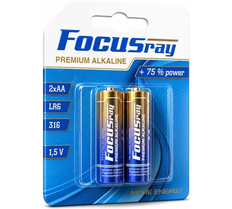 Батарейки PREMIUM ALKALINE Focusray LR6/BL2 624559