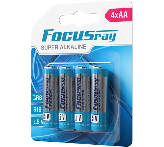 Батарейки Focusray Super ALKALINE LR6 BL4 629158