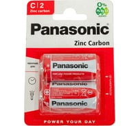 Батарейка Panasonic, R14 Zinc Carbon BL2 167