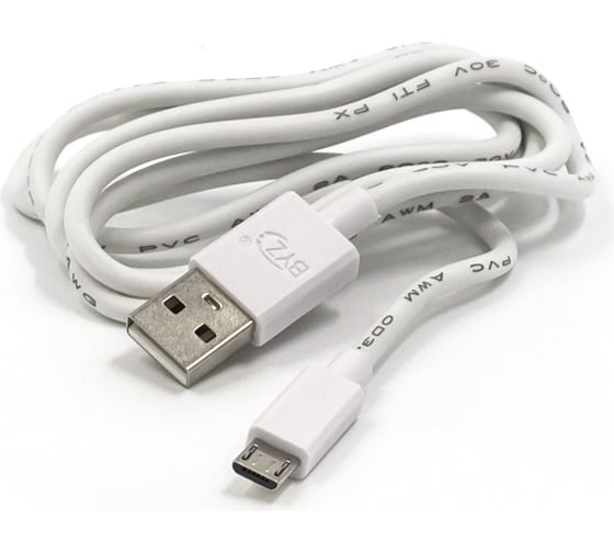 Сетевое зарядное устройство BYZ 2хUSB-А, 2.1А + кабель AM-microBM 1 м, белый, 23750-ZL-720MW