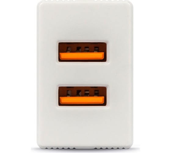 Сетевое зарядное устройство BYZ 2хUSB-А, 2.4А + кабель AM-microBM, 1 м, белый, 23750-U20EUMW