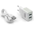 Сетевое зарядное устройство BYZ 2хUSB-А, 2.1А + кабель AM-8pin 1 м, белый, 23750-B36IW 1