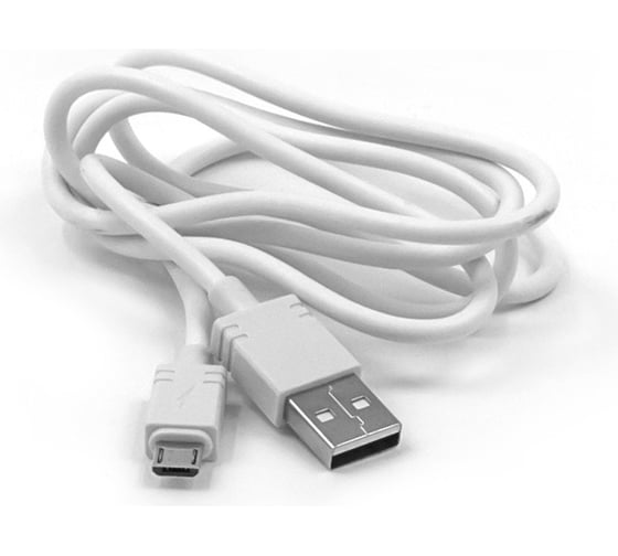 Сетевое зарядное устройство BYZ 2хUSB-А, 2.1А + кабель AM-microBM 1 м, белый, 23750-B36MW