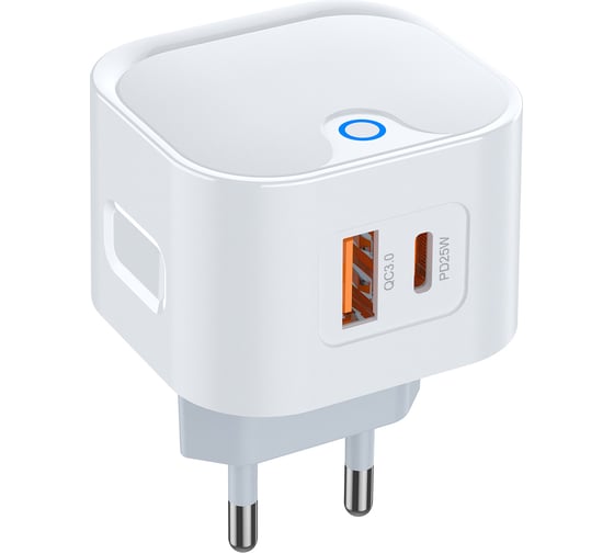 СЗУ PERO TC21 USB-A + USB-C, PD 25W белый ТС21W