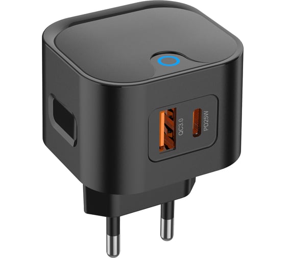 СЗУ PERO TC21 USB-A + USB-C, PD 25W черный ТС21B