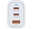 СЗУ PERO TC23 GAN, USB-A QC 3.0 + USB-C PD + USB-C PD, 65W белый ТС23W 2