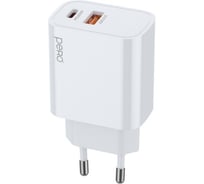 СЗУ PERO TC24 USB-A + USB-C, PD 20W белый ТС24W