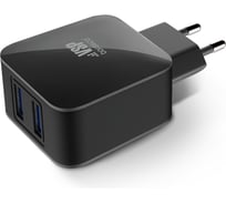 Сетевое зарядное устройство BoraSCO 2USB, 2,1A, черное 20648