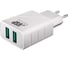 Сетевое зарядное устройство BoraSCO 2USB, 2,4A, белое 37261 1