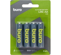 Батарея BURO Alkaline LR6 AA, 4 шт. блистер 1776118