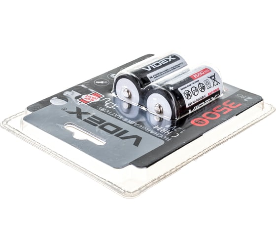 Никель-металлогидридный аккумулятор Videx HR14/C 3500mAh 2BL LSD, низкий саморазряд VID-HR14/C-3500