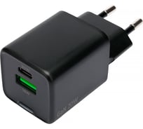 Зарядное устройство Cablexpert 20Вт GaN, 3А, QC4.0/PD, 1xUSB, 1xType-C, черный, пакет, MP3A-PC-62