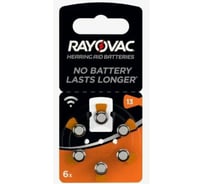 Батарейки Varta для слуховых аппаратов RAYOVAC ACOUSTIC SPECIAL Type13 бл. 6 5000252003199