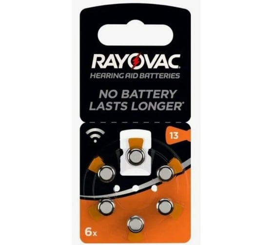 Батарейки Varta для слуховых аппаратов RAYOVAC ACOUSTIC SPECIAL Type13 бл. 6 5000252003199 1