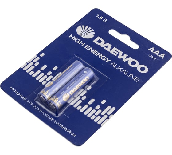 Батарейка Алкалиновый элемент питания DAEWOO AAA/LR03 1.5В High Energy Alkaline BL-2 (уп.2шт) 5030350
