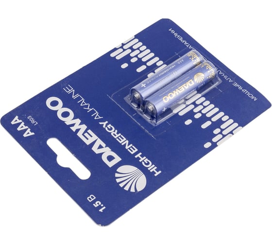 Батарейка Алкалиновый элемент питания DAEWOO AAA/LR03 1.5В High Energy Alkaline BL-2 (уп.2шт) 5030350