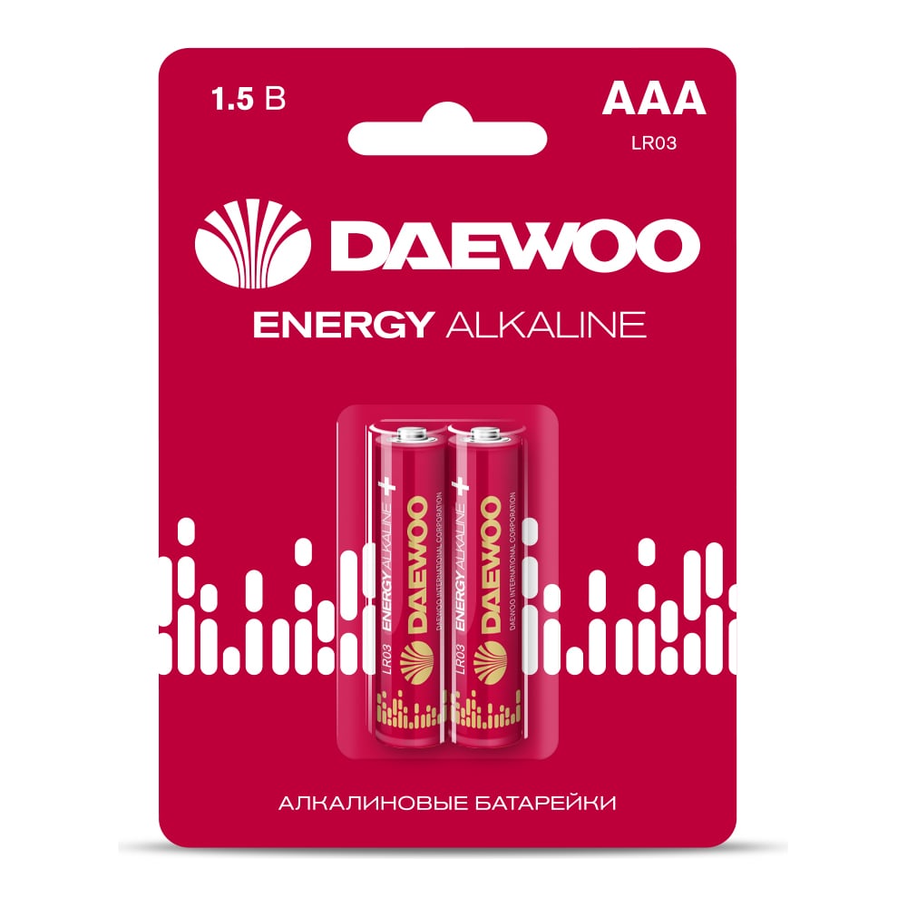 Алкалиновая батарейка daewoo lr03 energy alkaline bl-2 5029873