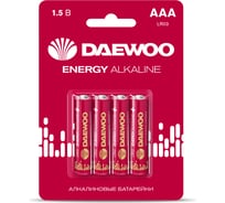 Алкалиновый элемент питания DAEWOO AAA/LR03 1.5В Energy Alkaline BL-4 (уп.4шт) 5029903 17371722