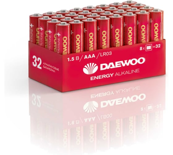 Батарейка Алкалиновый элемент питания DAEWOO AAA/LR03 1.5В Energy Alkaline Pack-32 (уп.32шт) 5030084