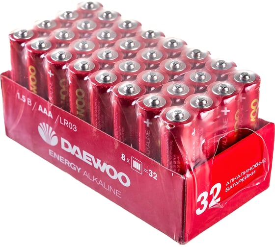 Батарейка Алкалиновый элемент питания DAEWOO AAA/LR03 1.5В Energy Alkaline Pack-32 (уп.32шт) 5030084