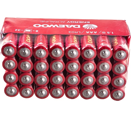 Батарейка Алкалиновый элемент питания DAEWOO AAA/LR03 1.5В Energy Alkaline Pack-32 (уп.32шт) 5030084
