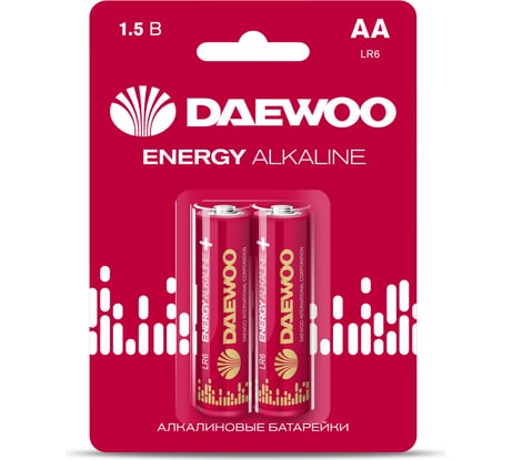 Батарейка Алкалиновый элемент питания DAEWOO AA/LR6 1.5В Energy Alkaline BL-2 (уп.2шт) 5029750