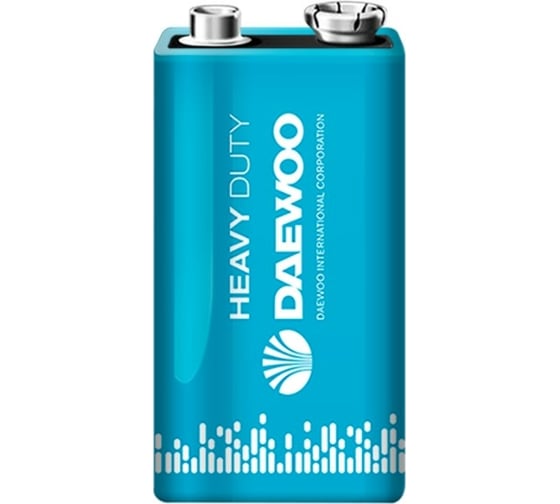Батарейка Солевой элемент питания DAEWOO "крона" 6F22 9В Heavy Duty BL-1(уп.1шт) 5029248