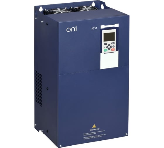 Преобразователь частоты ONI K751 380В 3Ф 90-110кВт 176-210А встроенный тормоз K751-33-90110TM 1