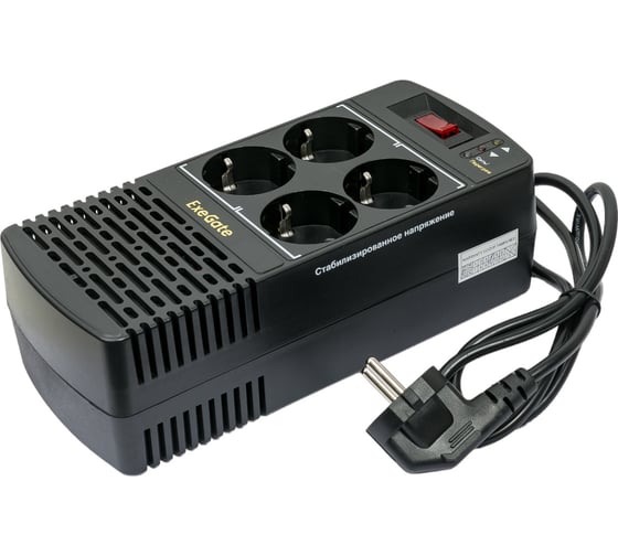 Стабилизатор ExeGate Power AD5000-800 800VA/400W, диапазон 150-280В, 4 евророзетки 285938