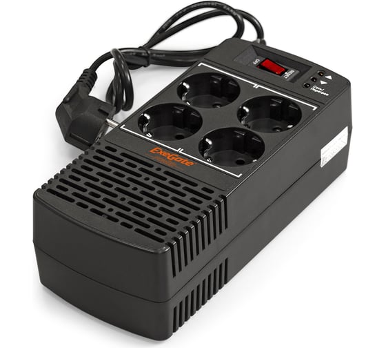 Стабилизатор ExeGate Power AD5000-500 500VA/300W, диапазон 150-280В, 4 евророзетки 285941