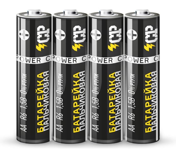 Батарейка Элемент питания алкалиновый AA/R6 1.5В CP CRAZYPOWER (пленка 4 шт) 5013841